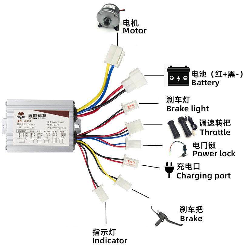 翼昀有刷控制器350W36V24V有刷控制器