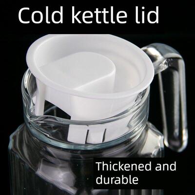 冷水壶盖白色塑料配件条纹八角瓶盖冷水壶盖子玻璃冷水壶通用配盖