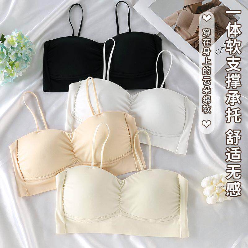 新款无痕内衣防走光吊带背心女抹胸背心文胸聚拢薄款一体美背胸罩