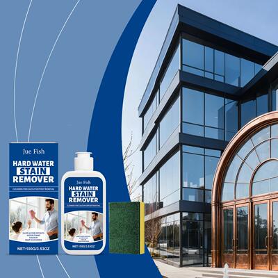 JUE FISH Hard Water Stain Cleaner gently cleans faucets, sho