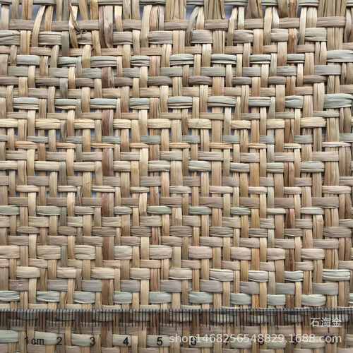 天然马兰草布 草编布料 箱包鞋材工艺品包装遮阳太阳帽面料