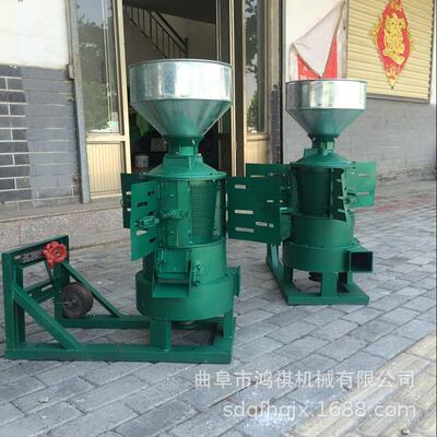 鸿祺大米去皮碾米机谷子水稻脱壳碾米机三风道碾米抛光一体机