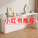 梳妆台卧室现代简约斗柜一体小户型收纳柜奶油风书桌可伸缩化妆桌