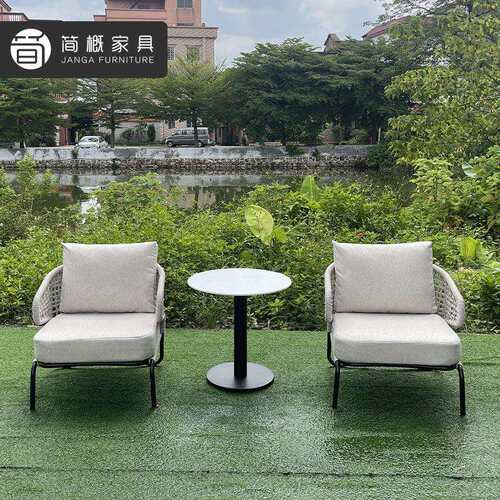 户外家具阳台露台天台室外桌椅茶几三件套民宿酒店会议室防水防晒