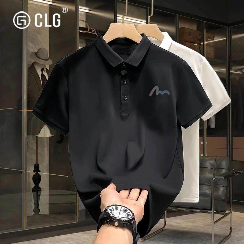 香港CLG潮牌美式polo衫短袖索罗娜夏潮流宽松痞帅T恤半袖翻领上衣