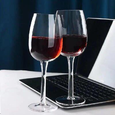 140ml Glass Red Wine Cup Half Shape Goblet Art Red Wine Cup