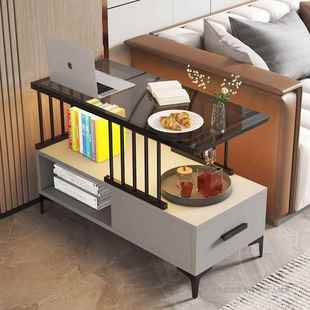 沙奢JOO发边柜玻璃边几角客厅轻现代简约动小移茶几侧边几桌储物