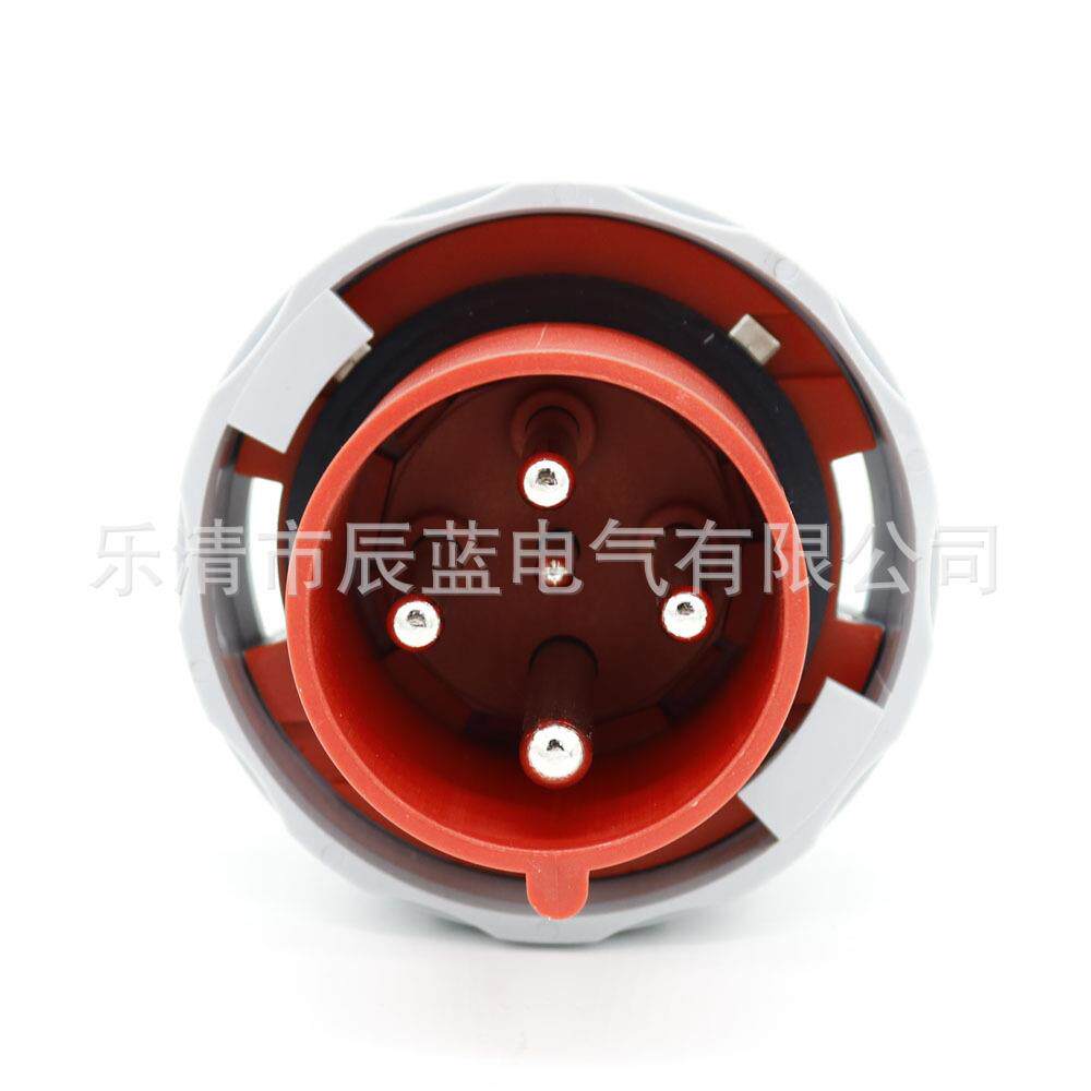 欧式快接电缆接头公头63A三相四芯3P+E 380-415V IP67个航空插头