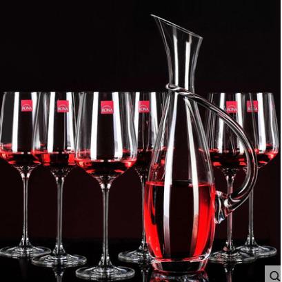 高档克R架ONA原装进口水 晶玻璃高脚杯醒酒器捷挂杯子 红酒杯 套