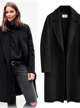 for Autumn Jacket Women Woolen Coat plus Size Winter Long