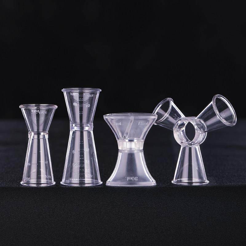 酒吧传奇 PC亚克力塑料 透明带刻度 量酒器 亚克力盎司杯饮品量杯