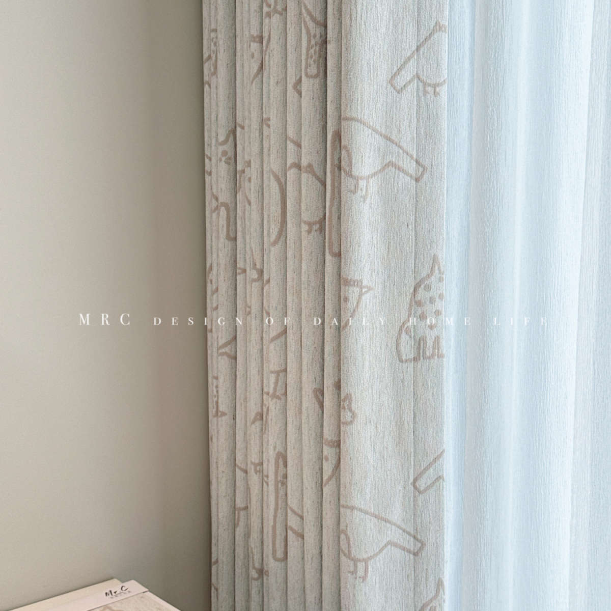 卡通棉麻窗帘动物世界超柔雪尼尔儿童房窗帘卧室女孩男孩房间窗帘