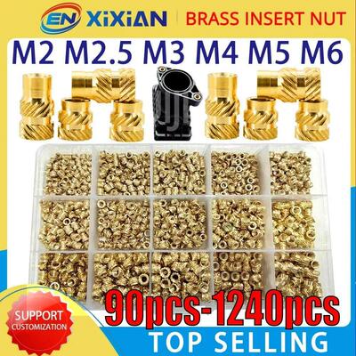 M2 M2.5 M3 M4 M5 M6 Brass Heat Set Insert Nut Hot Melt Knurl