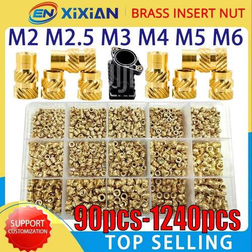 M2 M2.5 M3 M4 M5 M6 Brass Heat Set Insert Nut Hot Melt Knurl
