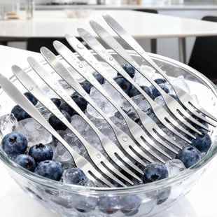 Fork Set Elegant Stainless Dessert Fruit Western Mini Steel