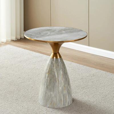 轻奢SST05加厚岩板边几金简约属小几家厅用客沙发边几角几茶酒店