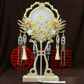 新品 喜扇成品团扇9145 团扇批发结婚新娘秀禾服手工婚扇中式