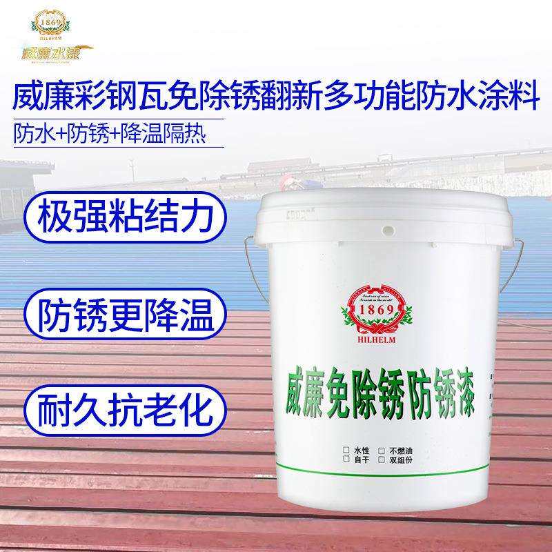 隔热降温水性漆防锈漆彩钢瓦免除锈翻新多功能防锈喷漆福建厂家