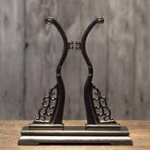 老阊门黑檀木团扇扇架扇托专用配件可拆卸扇撑底座宫扇工艺扇子