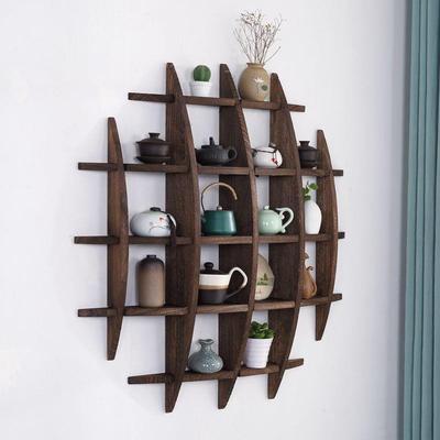 古博架墙无品牌/多宝阁壁实木中式茶架挂式置物架墙上壁挂威挂东