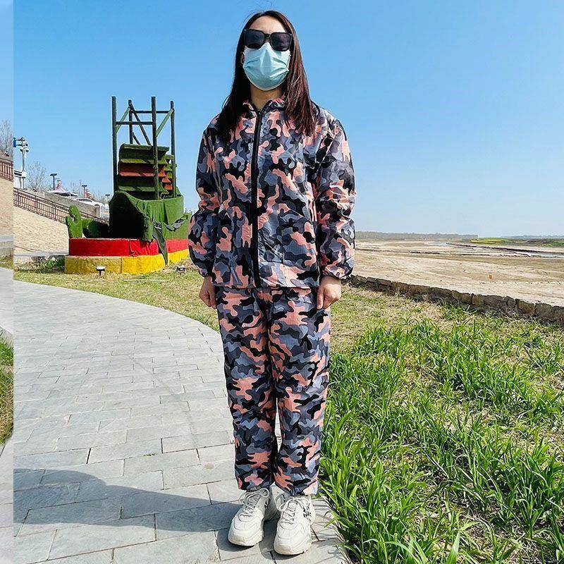 防尘衣服工作服耐磨耐脏重度粉四季通用干农活穿的耐脏分体防护服