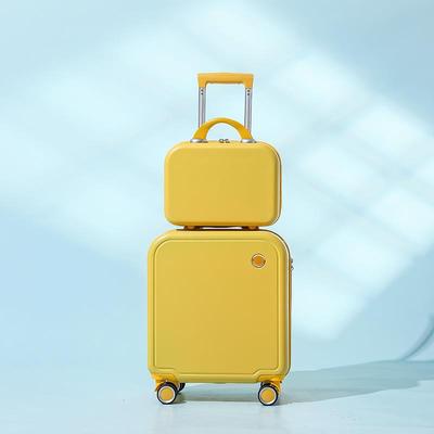 高档轻便行李箱小女皮8寸可1登机20型寸旅行拉杆箱男小号迷你密码