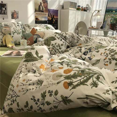 4pc bedsheet set bed sheet quilt blanket duvet cover sets