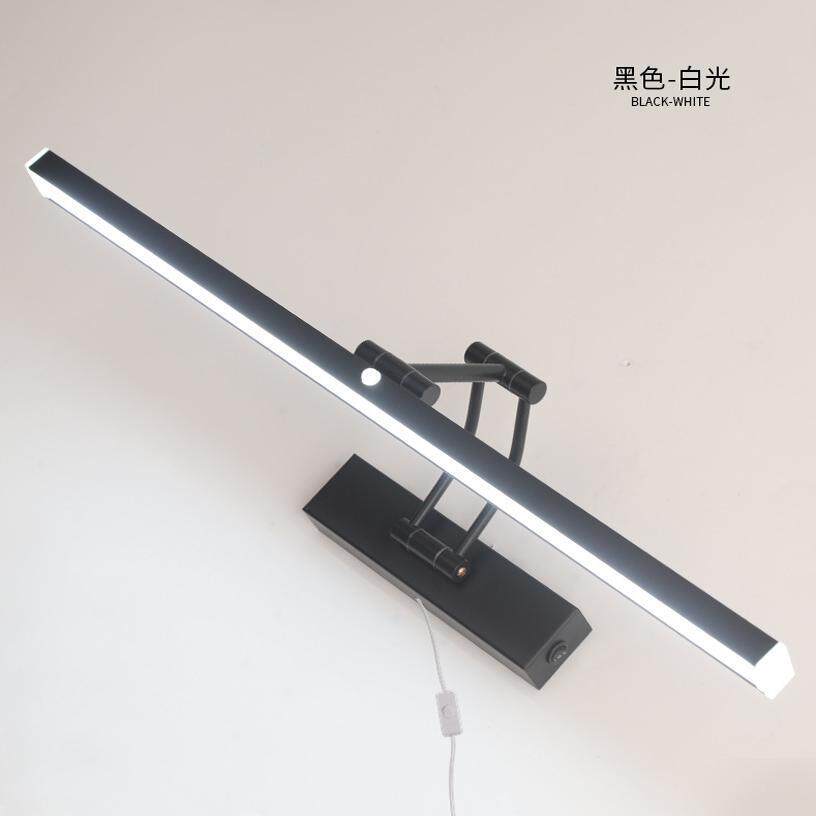 人体感应镜前灯卫生间镜柜浴室免打孔化妆led灯带插头电线免布线