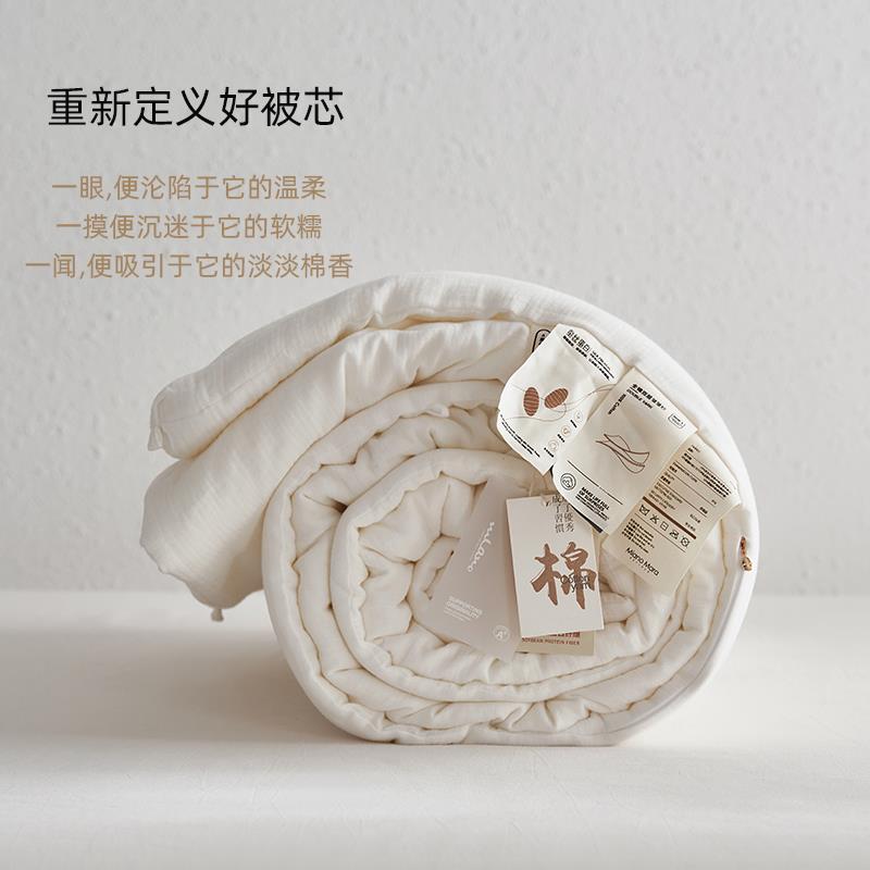 A类全棉20%蚕丝蛋白被芯轻柔保暖春秋被夏凉被子冬被加厚子母被芯