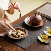 昌朴居胡桃木壶承中式 实木干泡茶承家用盖碗茶壶托盘功夫茶具养壶