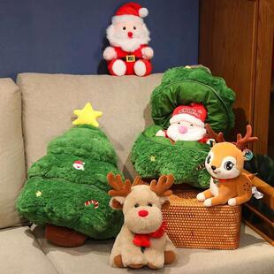 Cute Christmas Father Plush Toy Stuffed Soft Animals Deer e
