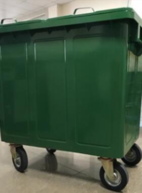 现货厂家直销660l塑料垃圾桶环卫车手推大号市政环保学校园垃圾箱