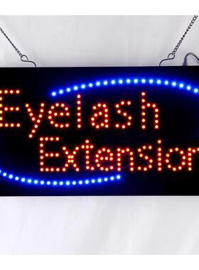 外贸出口亚马逊 LED广告牌LED Eyelash Extension Sign 48x24cm