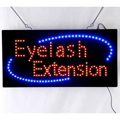 外贸出口亚马逊 LED广告牌LED Eyelash Extension Sign 48x24cm