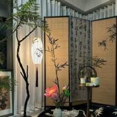 饰国风茶室氛围中国风卧室简约书房客厅 现代落地灯装 落地式 中式