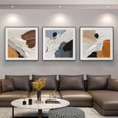 奢抽象形手方厅F9975T9H绘油画大芬村客组合装 饰画现代轻餐厅立体