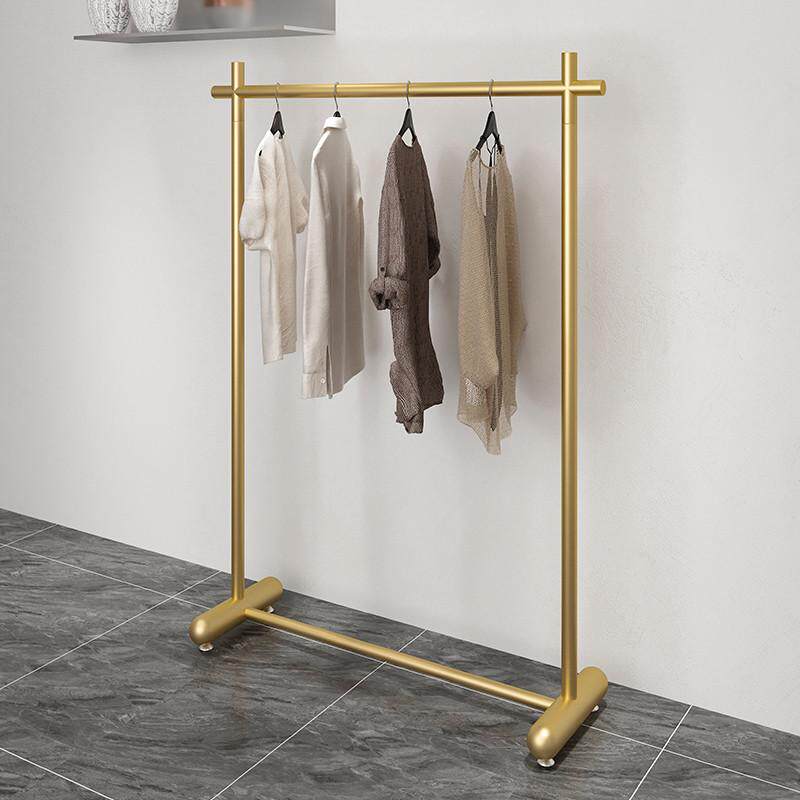 简易晾衣架落地阳台晾晒衣服架子寝室单杠挂衣架服装店衣服收纳架