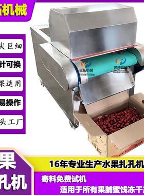 蛋黄冻干前扎孔入味机 自动弹起圣女果连续扎孔机 水果刺孔机