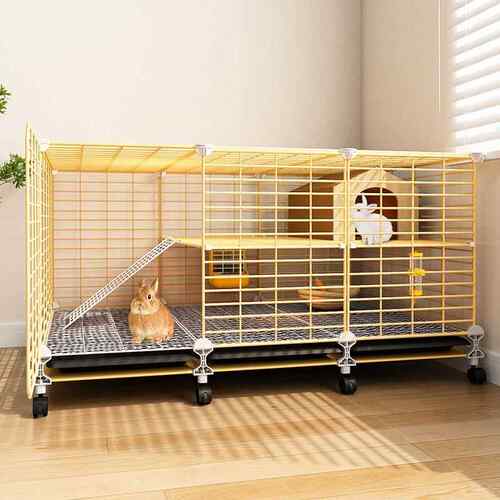 荷兰猪笼子专用家用特大号二层平台全套兔窝兔子带厕所小别墅室内