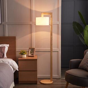 北欧白木实落地灯玄关客厅沙发ns网红卧蜡室床头简约一MSD 010体i