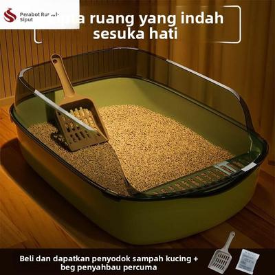 猫纱盆毛纱盆超大号全半封闭式猫厕所防带砂特小号幼猫屎盆猫咪用