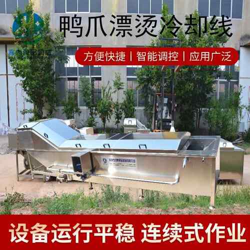 鸭爪漂烫冷却线 全自动不锈钢果蔬漂烫机 食品机械预煮卤制机