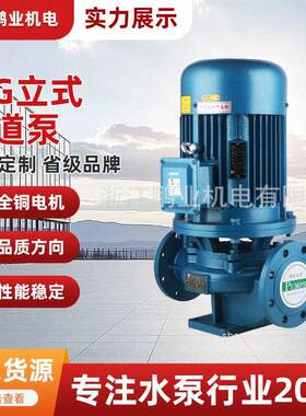 IRG立式管道泵离心泵380v热水循环泵工业锅炉暖气地暖卧式增压泵