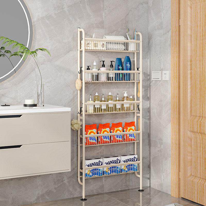 厨房浴室茶几墙上置物架门后书架免打孔壁挂加厚夹缝调料收纳边几