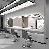 理髲店镜子横挂剪发镜染烫灯镜发廊专用美发店镜台网红高端大通镜