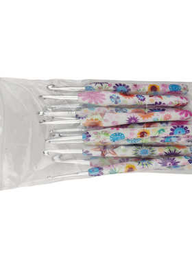 花柄 印花柄100包粉tpr14钩针支软套钩针2.工具0pu -铝一套..