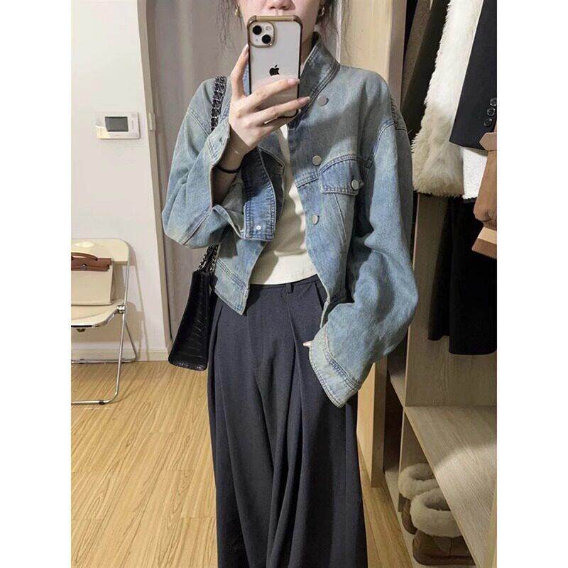 韩国牛仔外套女2025年春秋季新款休闲韩系宽松慵懒chic小个子短款