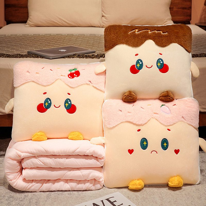可爱抱枕被子两用毯子二合一办公室车载午睡可折叠枕头被车用靠垫
