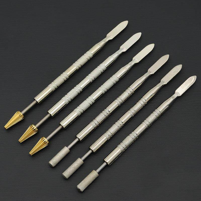 皮革边油笔带轴承旋转流畅双头可用diy手工皮革边油胶水涂抹工具
