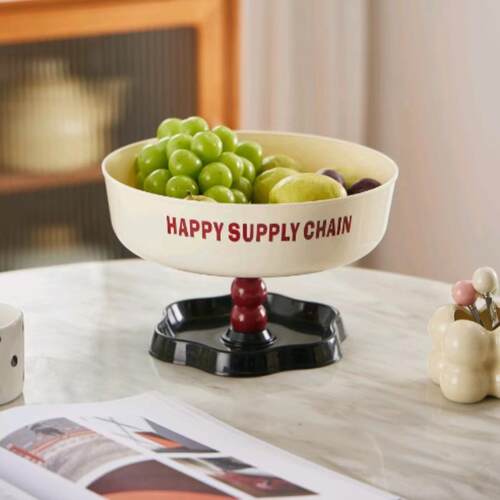 Color-block Dopamine Candy Tray, New High-footed Fruit Plate